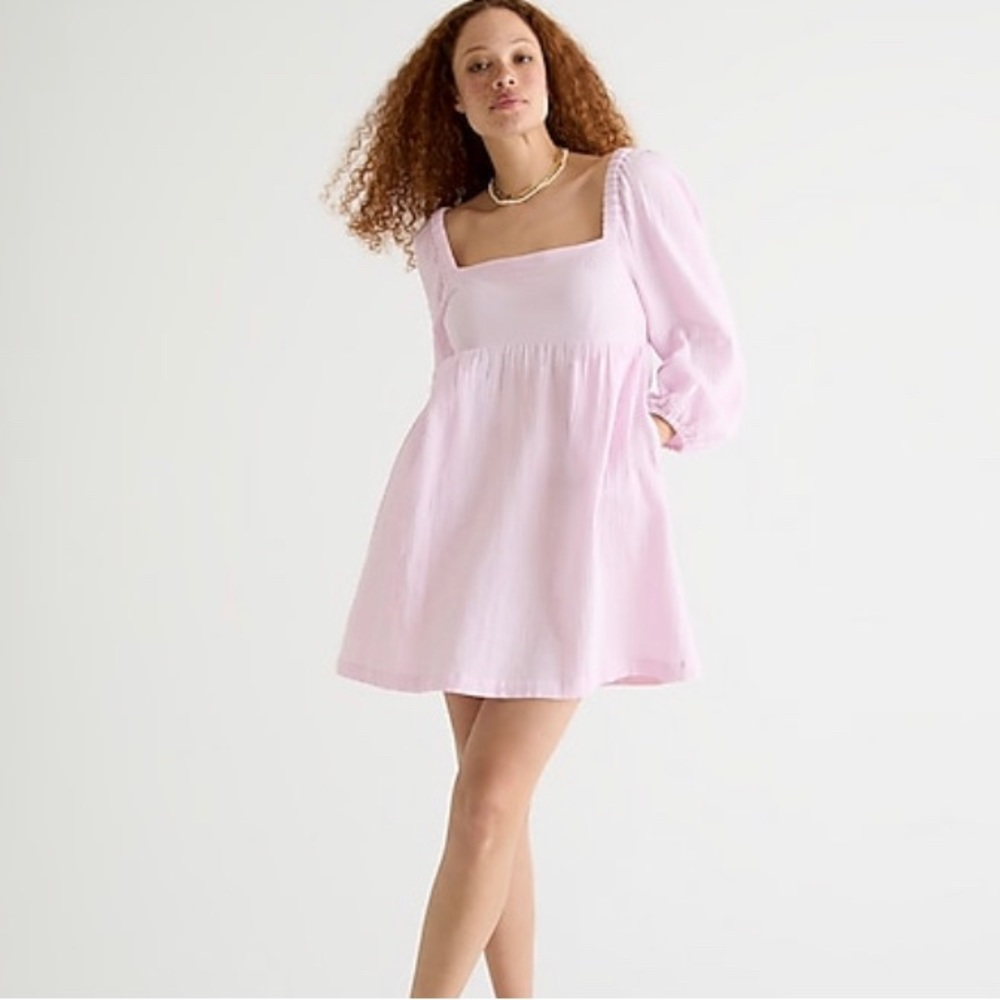 J. Crew Squareneck Soft Gauze Dress